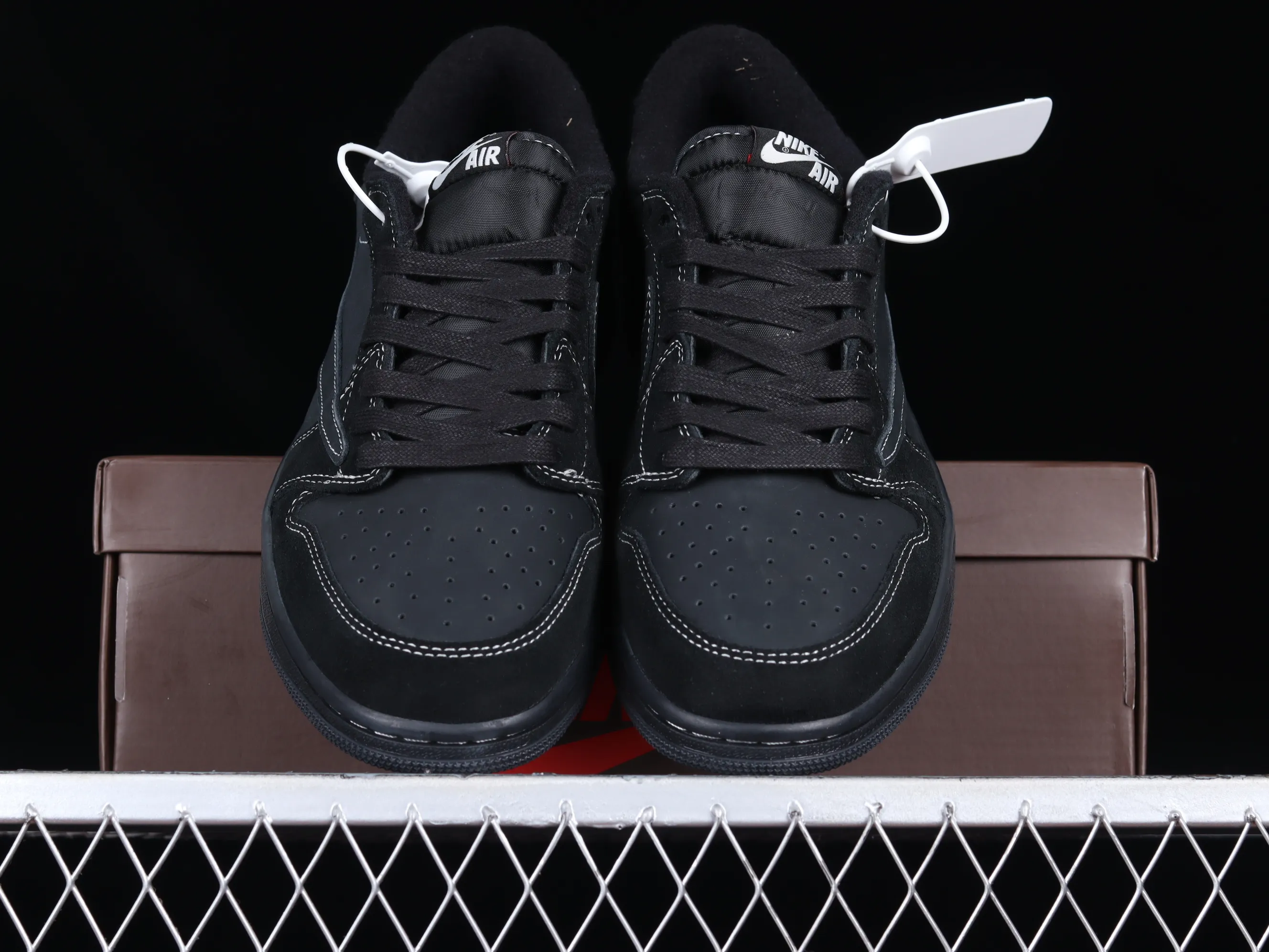 All categories Air Jordan Jordan series basketball shoes Air Jordan 1 Low Travis Scott x Air Jordan 1 Low OG "Triple Black" AJ1 Joe 1 Black Warrior Undercut DM7866-001